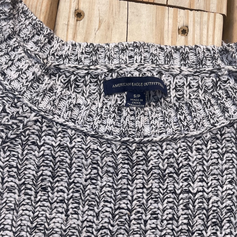 American Eagle black & white knitted sweater - Picture 4 of 6